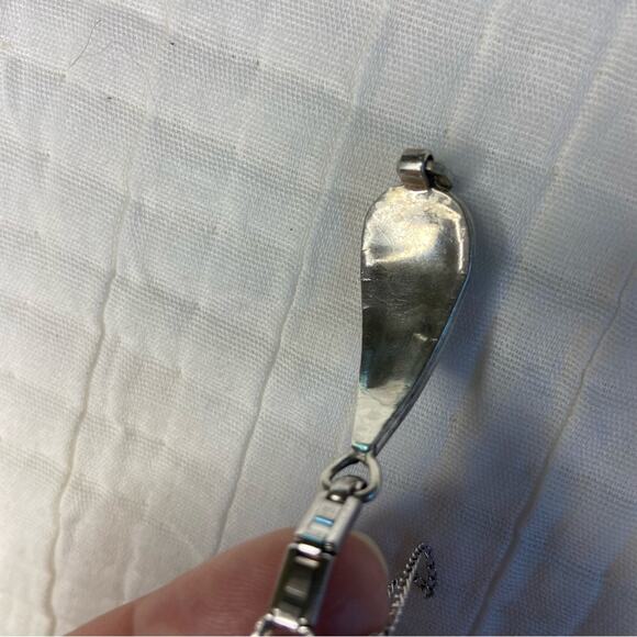 Sterling silver Zuni inlaid watch band old pawn mother of pearl coral and bone - Picture 5 of 7